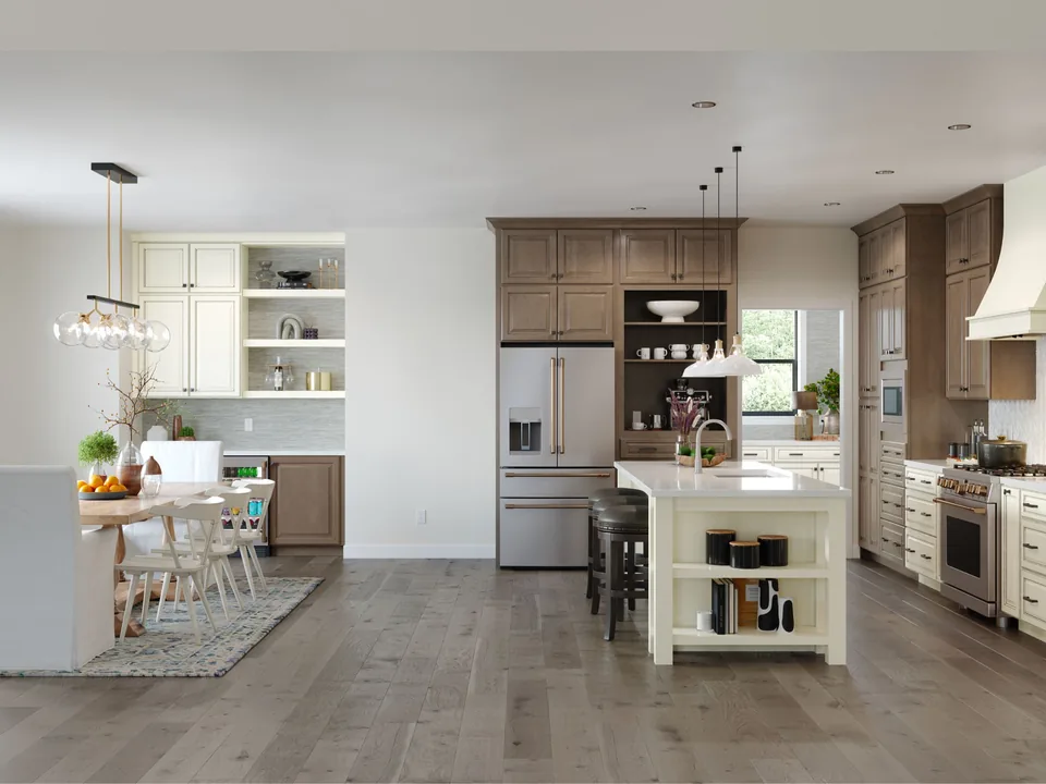 Waypoint 660 Painted Biscotti Glaze, Fayetteville kitchen inspiration